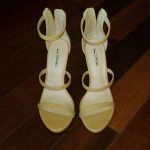 Call It Spring Strappy Nude Heels